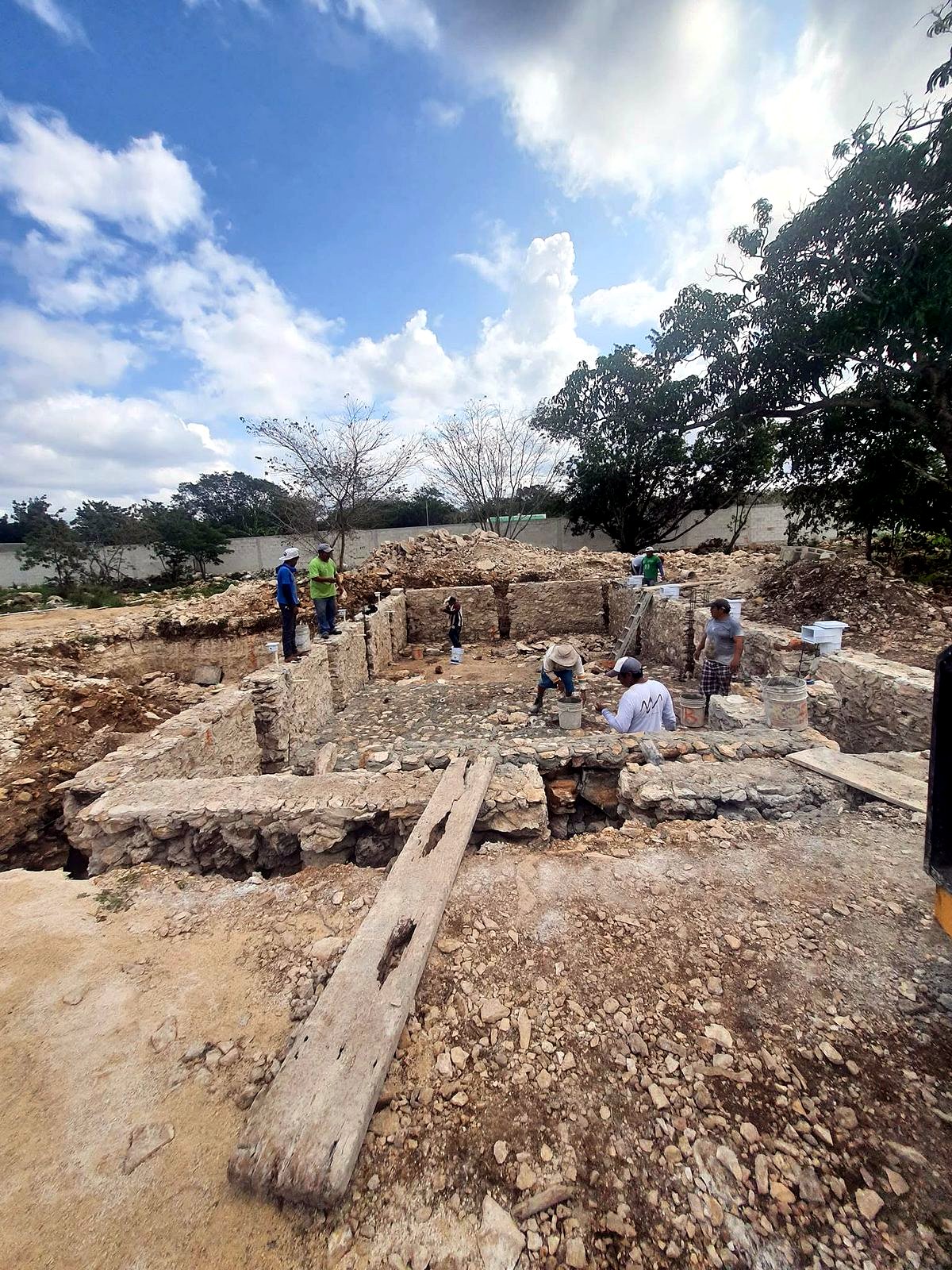 Cimentación de la casa principal, Casa Hunucmá etapa 3