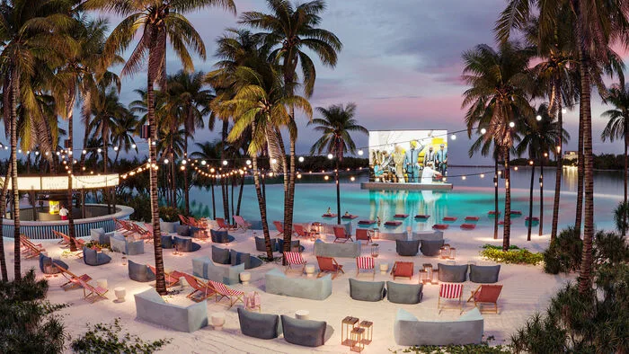 Cine al aire libre en la playa