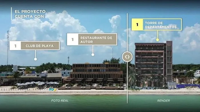 Comparativo foto real vs. render, Playaviva