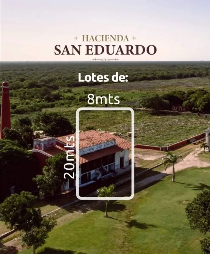 Medidas de lote en Hacienda San Eduardo, 8x20 m